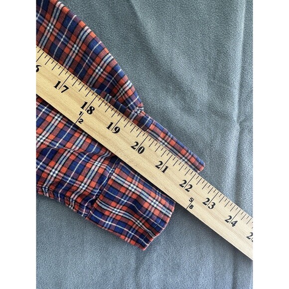 Ralph Lauren Blake Shirt Mens Medium Orange Blue Plaid Button Long Sleeve Button - Picture 7 of 7